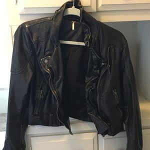 Free People Faux Leather Jacket